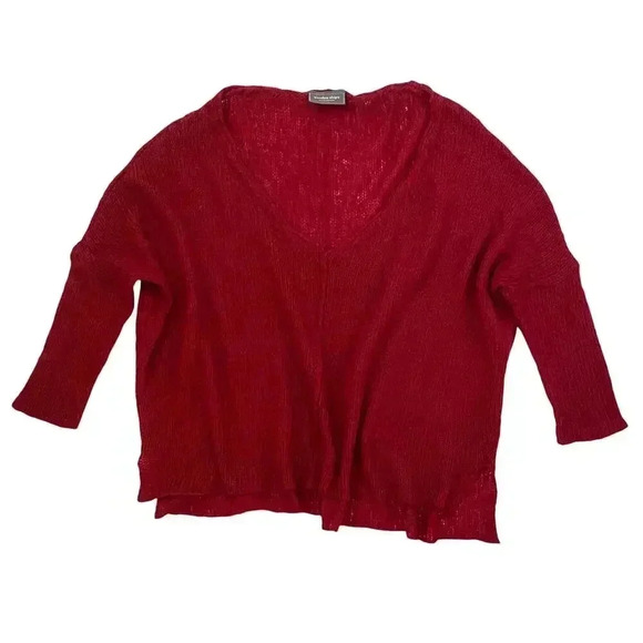 Wooden Ships Open Knit Sweater - Red - Size S/M - Picture 1 of 4